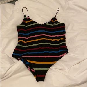 Striped bodysuit